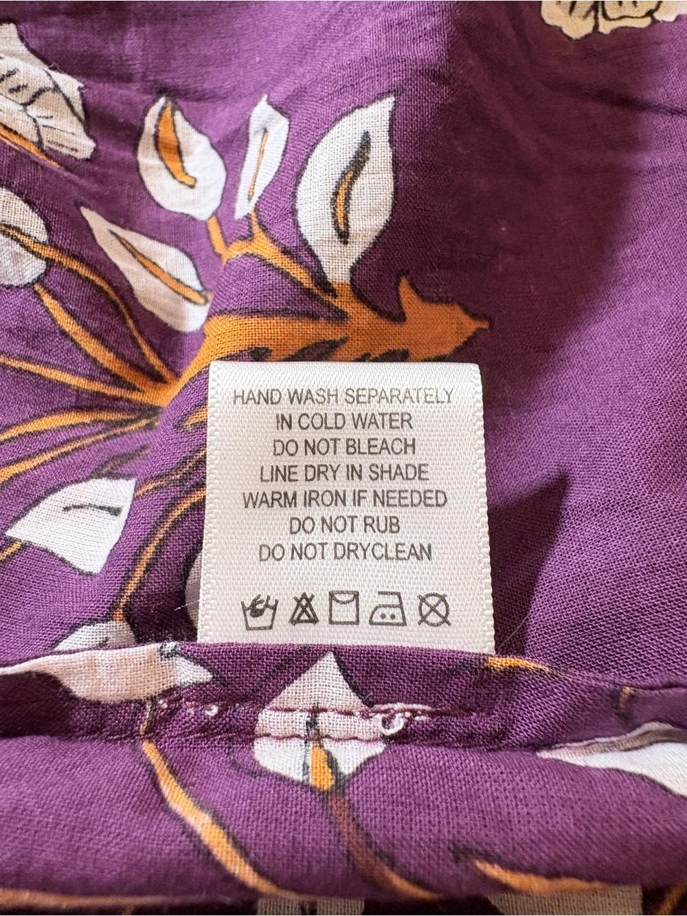 Ro's Garden Deauville Plum Floral Button-Down Dress Size Large - Picture 11 of 11